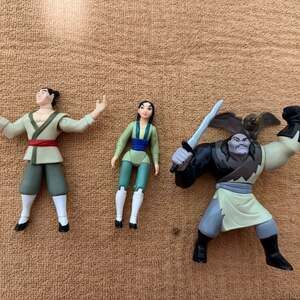 1998 Disney's Mulan McDonald's Happy Meal Lot of 3 Action Figures